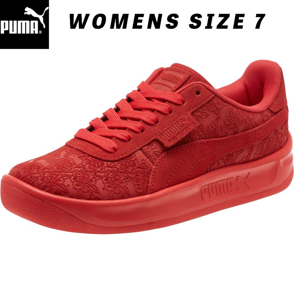 Puma Womens Red Hibiscus California Sneakers - New
